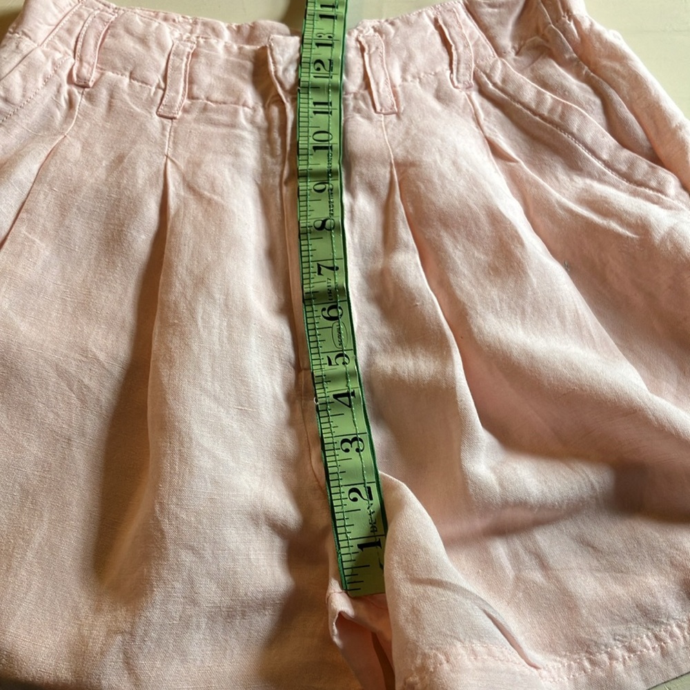 Free People Calla pleated high waist linen blend 4” shorts NWT 0 - Picture 11 of 13